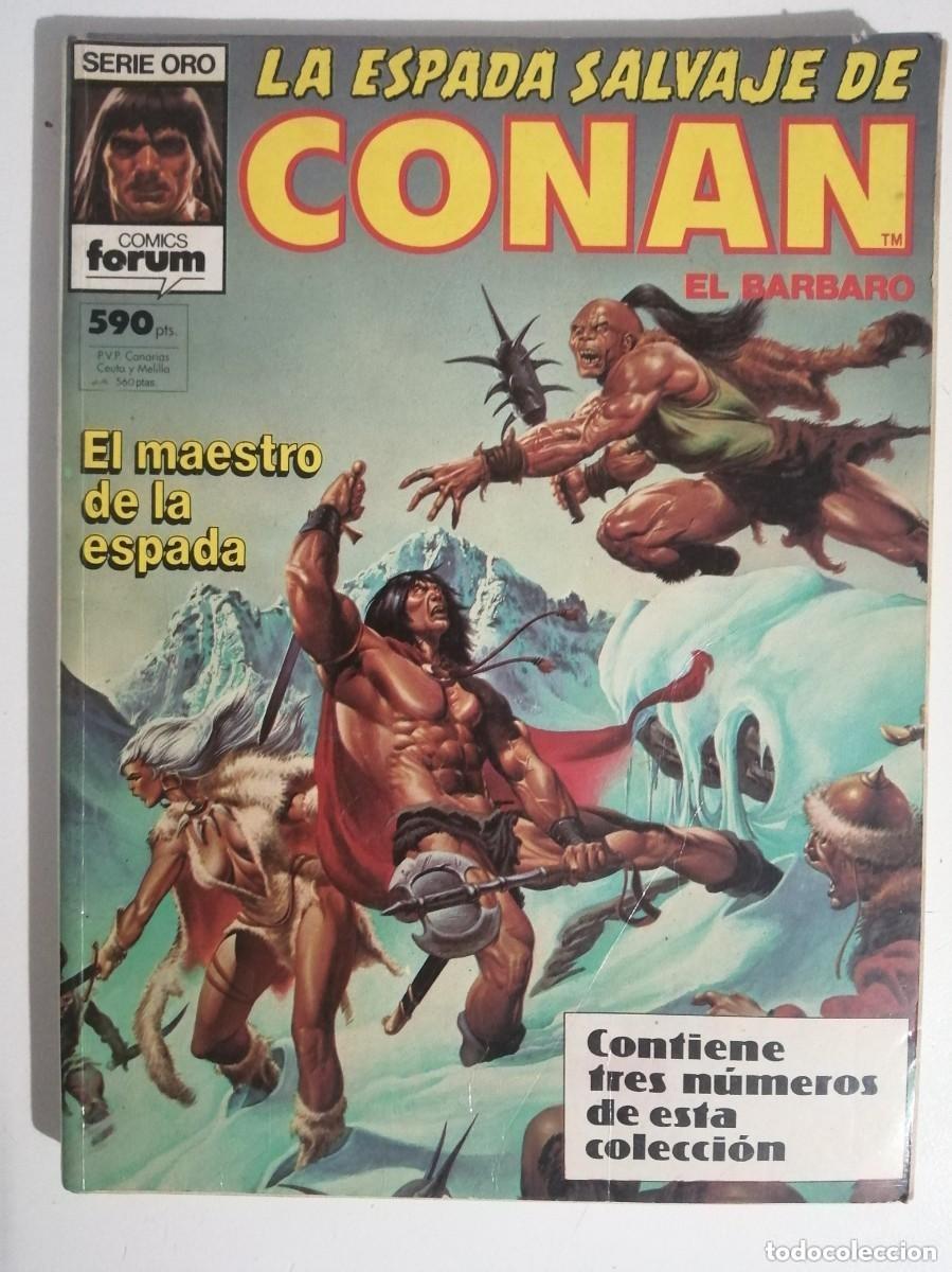 Comics: SERIE ORO. LA ESPADA SALVAJE CONAN EL B&Aacute;RBARO CONTIENE 3 NUMEROS: 68, 69, 70. FORUM 1982