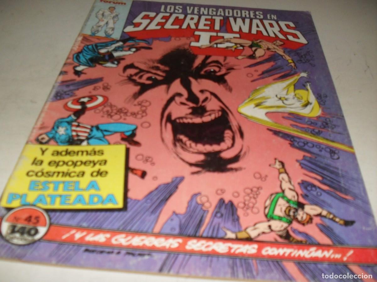 Comics: SECRET WARS N&ordm; 45,LOS VENGADORES:VISPERA DE DESTRUCCION,CON ESTELA PLATEADA,DE 50,FORUM,1984