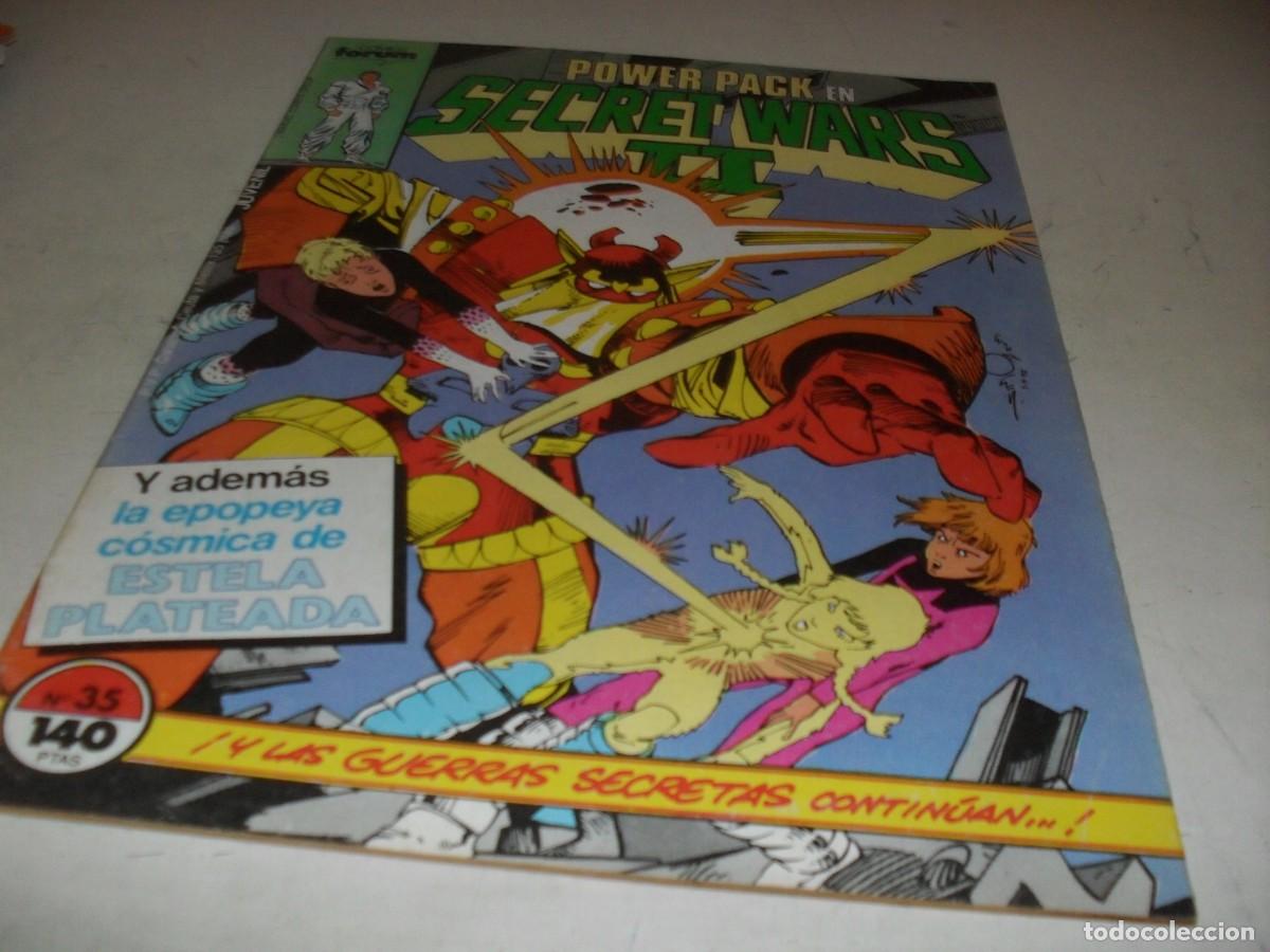 Comics: SECRET WARS N&ordm; 35,POWER `PACK:KURSE&iexcl;&iexcl;,CON ESTELA PLATEADA,DE 50.FORUM,1984