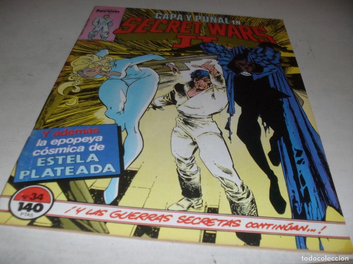 Comics: SECRET WARS N&ordm; 34,CAPA Y PU&Ntilde;AL:ULTIMATUMS,CON ESTELA PLATEADA,DE 50.FORUM,1984