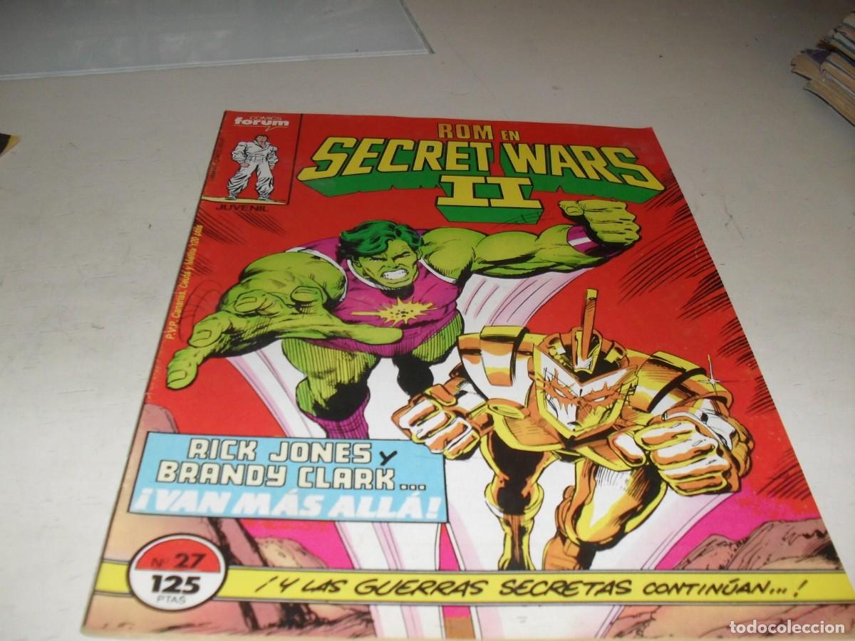 Comics: SECRET WARS N&ordm; 27,CON ROM VS EL TODOPODEROSO,CON ESTELA PLATEADA,DE 50.FORUM,1984