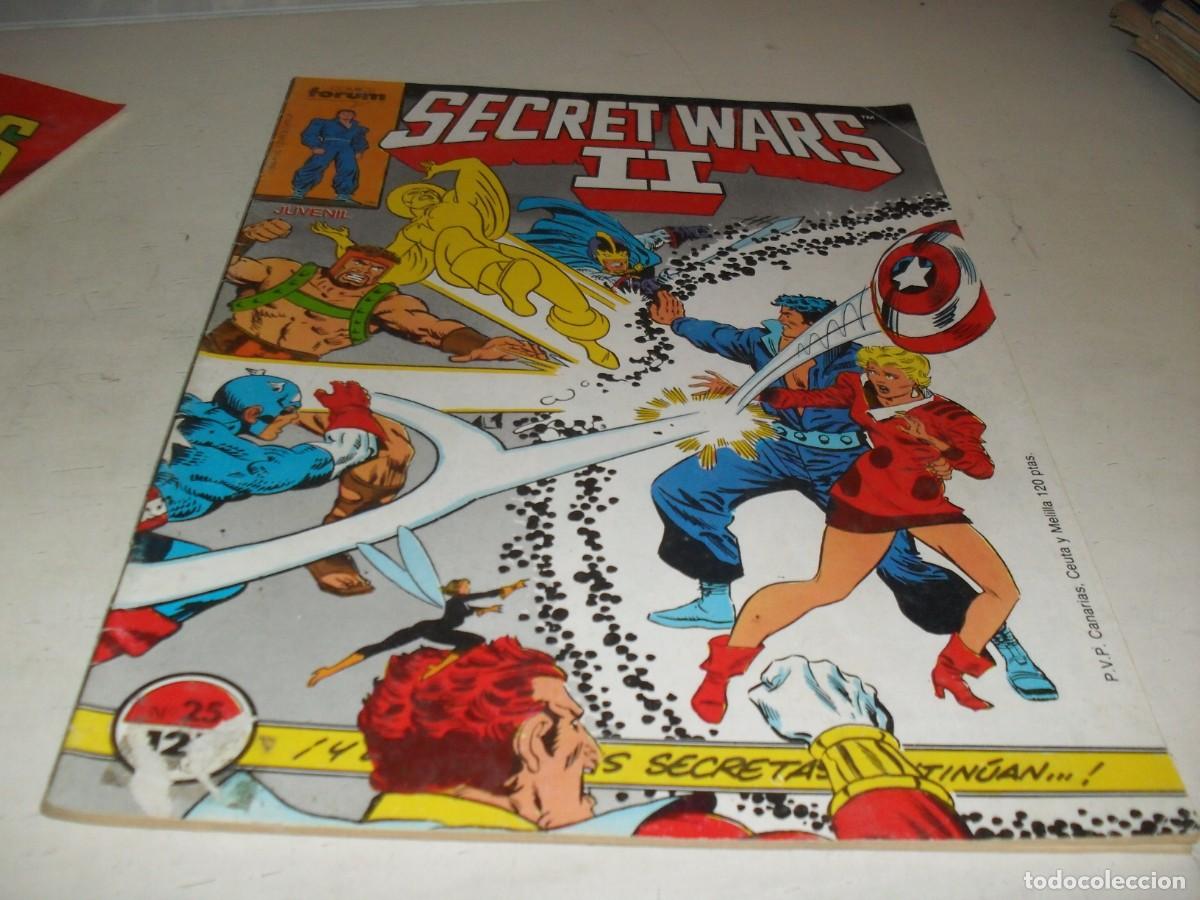Comics: SECRET WARS N&ordm; 25,EL TODOPODEROSO SE ENAMORA,CON ESTELA PLATEADA,DE 50.FORUM,1984