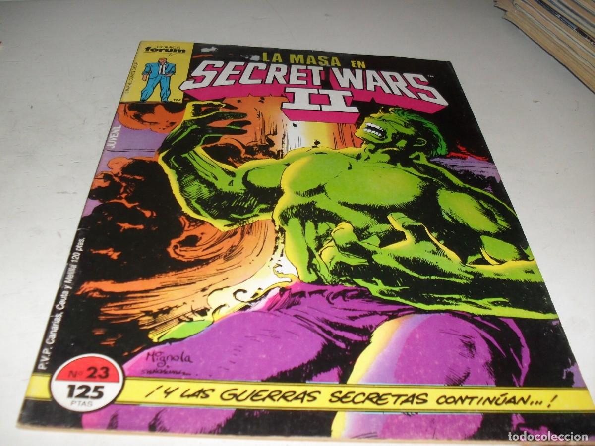 Comics: SECRET WARS N&ordm; 23,HULK:MONSTRUO,CON ESTELA PLATEADA,DE 50.FORUM,1984