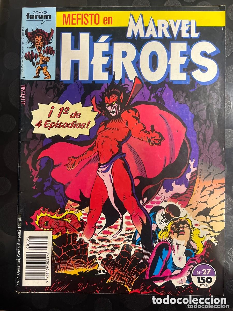Fumetti: Marvel heroes 27 a 30 Forum. MEFISTO VS. VENGADORES, FACTOR X, PATRULLA X COMPLETA. FORUM.