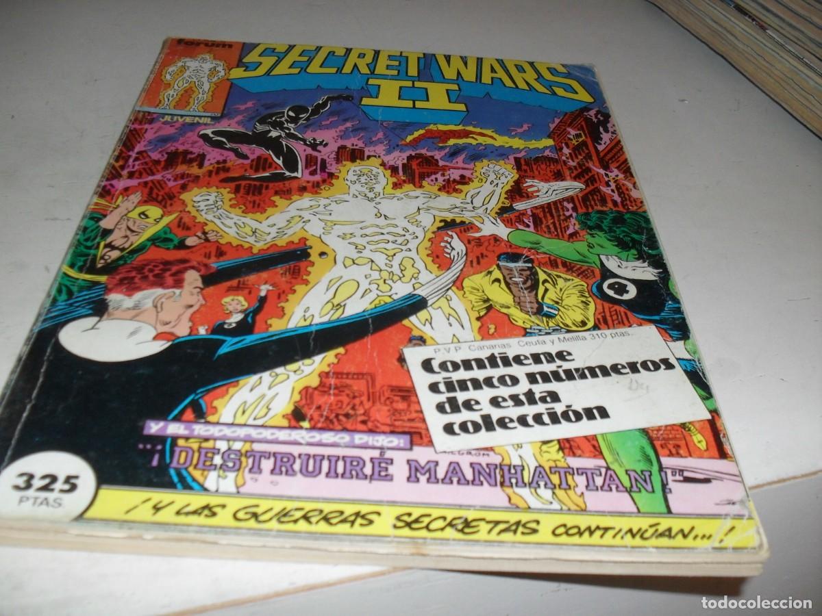 C&oacute;mics: SECRET WARS RETAPADO CON N&ordm; 16 AL 20,CON SUS CUBIERTAS,CON ESTELA PLATEADA,DE 50.FORUM,1984