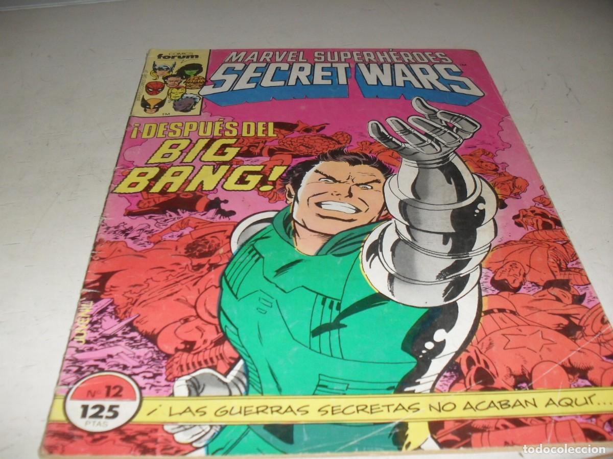 Comics: SECRET WARS N&ordm; 12,CON PUBLICIDAD JUGUETES SECRET WARS,CON ESTELA PLATEADA,DE 50.FORUM,1984