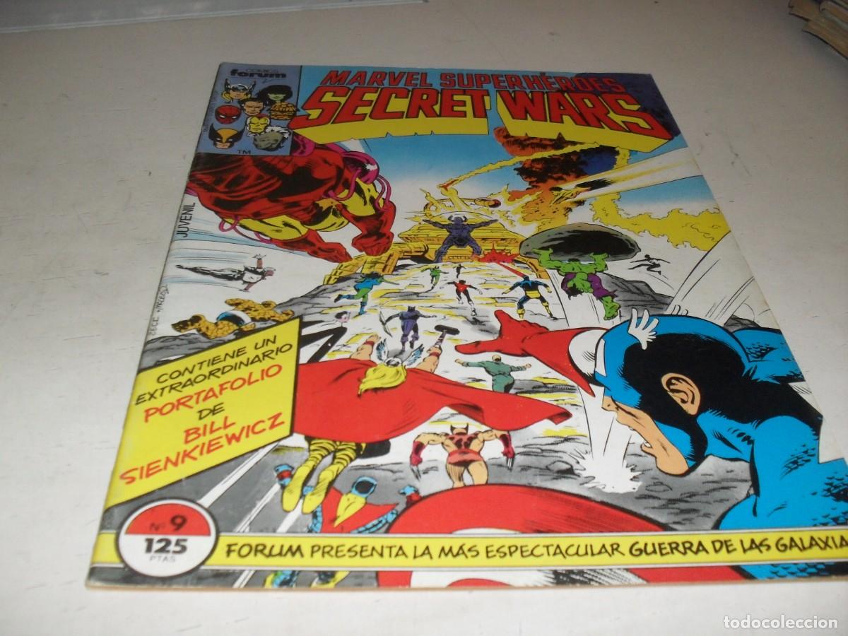 C&oacute;mics: SECRET WARS N&ordm; 9,CON PORTAFOLIO DE BILL SIENKIEWICZ,DE 50.FORUM,1984