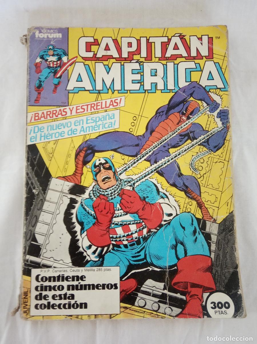 C&oacute;mics: Libro de 5 Comics del Capitan America - Marvel Comics Group &ndash; 1985