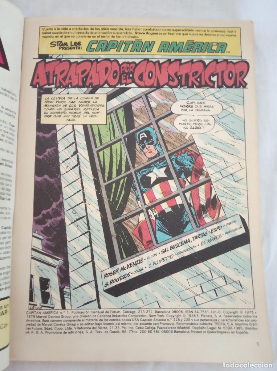 C&oacute;mics: Libro de 5 Comics del Capitan America - Marvel Comics Group &ndash; 1985 - Foto 4