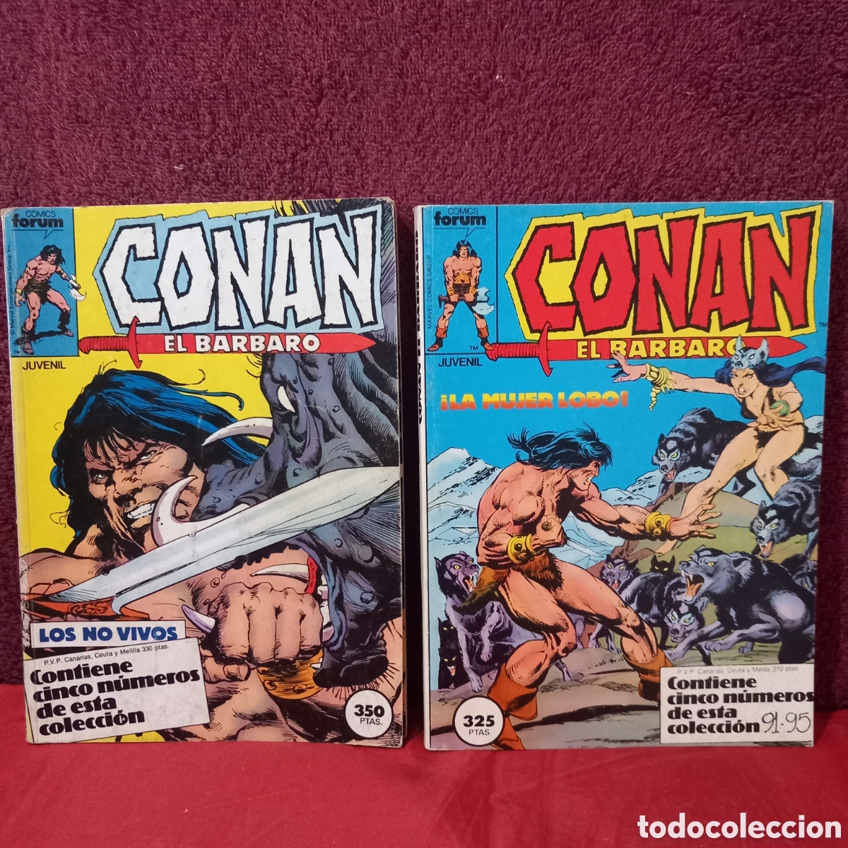 Comics: COMIC FORUM/2&times;CONAN RETAPADOS=10 NUMEROS 91,92,93,94y95/126,127,128,129,130(EXCELENTE/POCAS SE&Ntilde;ALES)