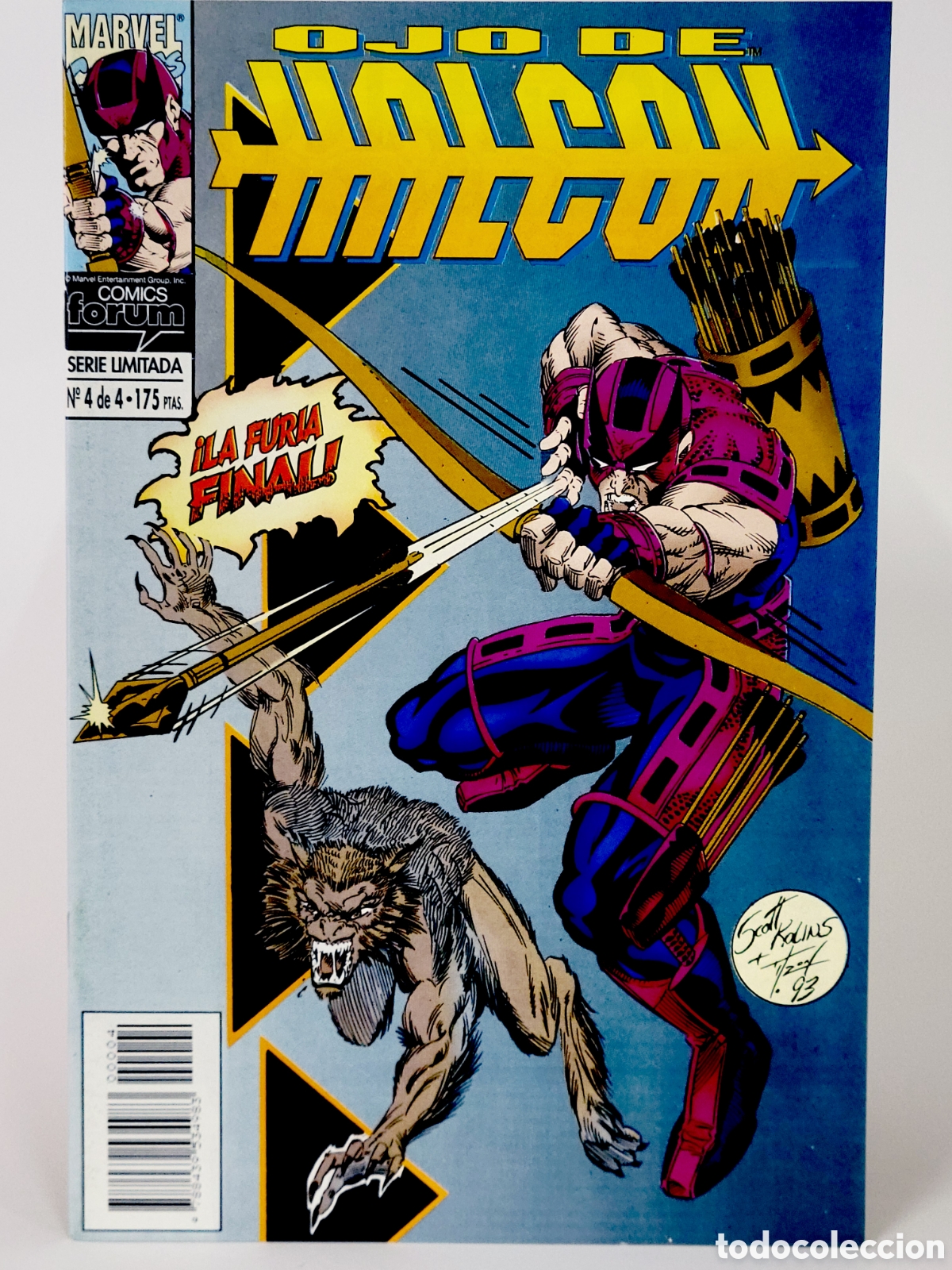 C&oacute;mics: C&Oacute;MIC OJO DE HALCON 4 LA FURIA FINAL FORUM MARVEL GRAPA DE KIOSCO - Foto 1