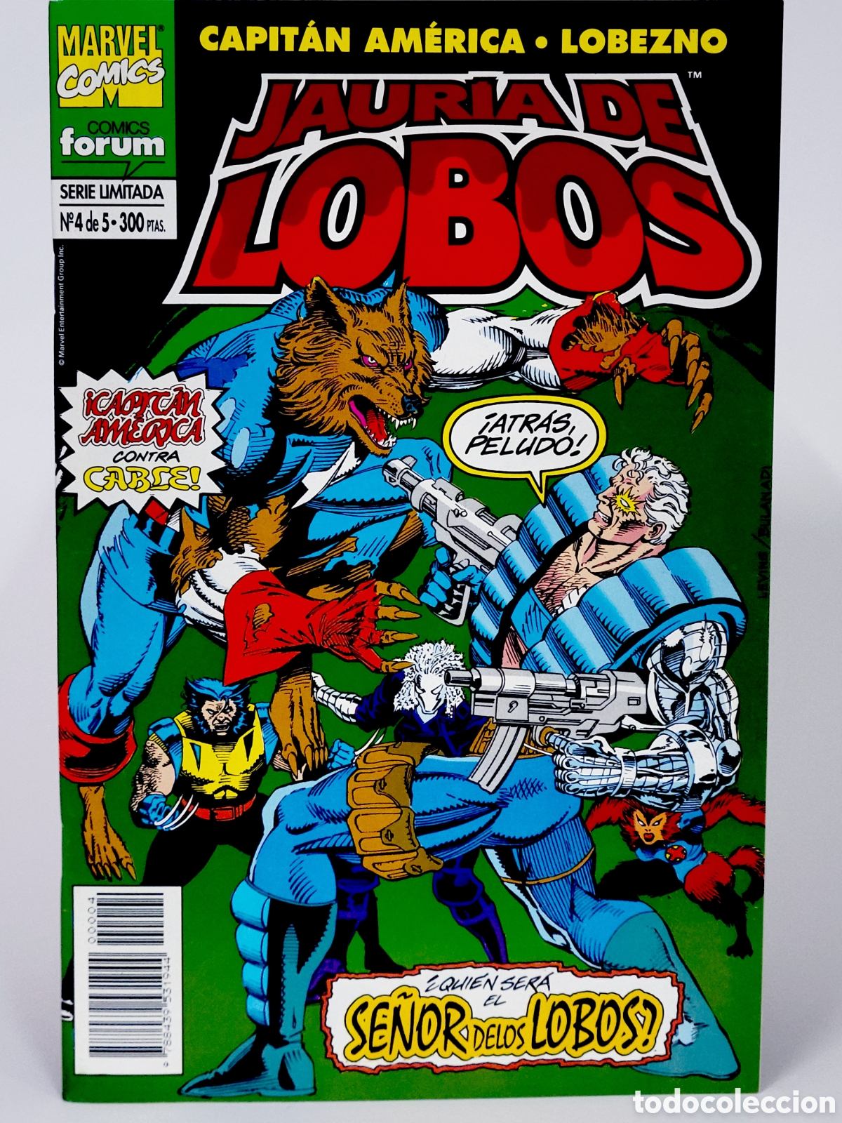 Comics : C&Oacute;MIC CAPITAN AM&Eacute;RICA JAUR&Iacute;A DE LOBOS 4 LOBEZNO FORUM MARVEL GRAPA DE KIOSCO