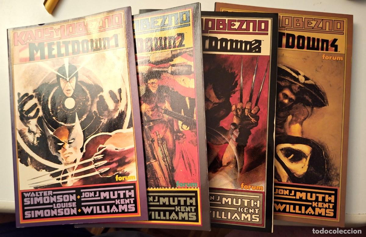 Comics: Kaos y Lobezno: Meltdown - 4 ejemplares - Colecci&oacute;n Prestige n&uacute;meros 47, 48, 49 y 50