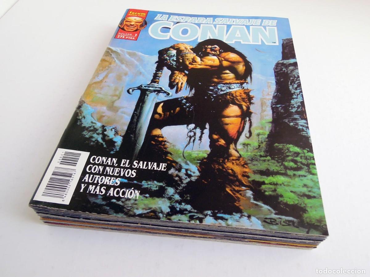 C&oacute;mics: La espada salvaje de Conan Vol. II - Forum serie oro - Planeta DeAgostini 1996/97- Lote de 10