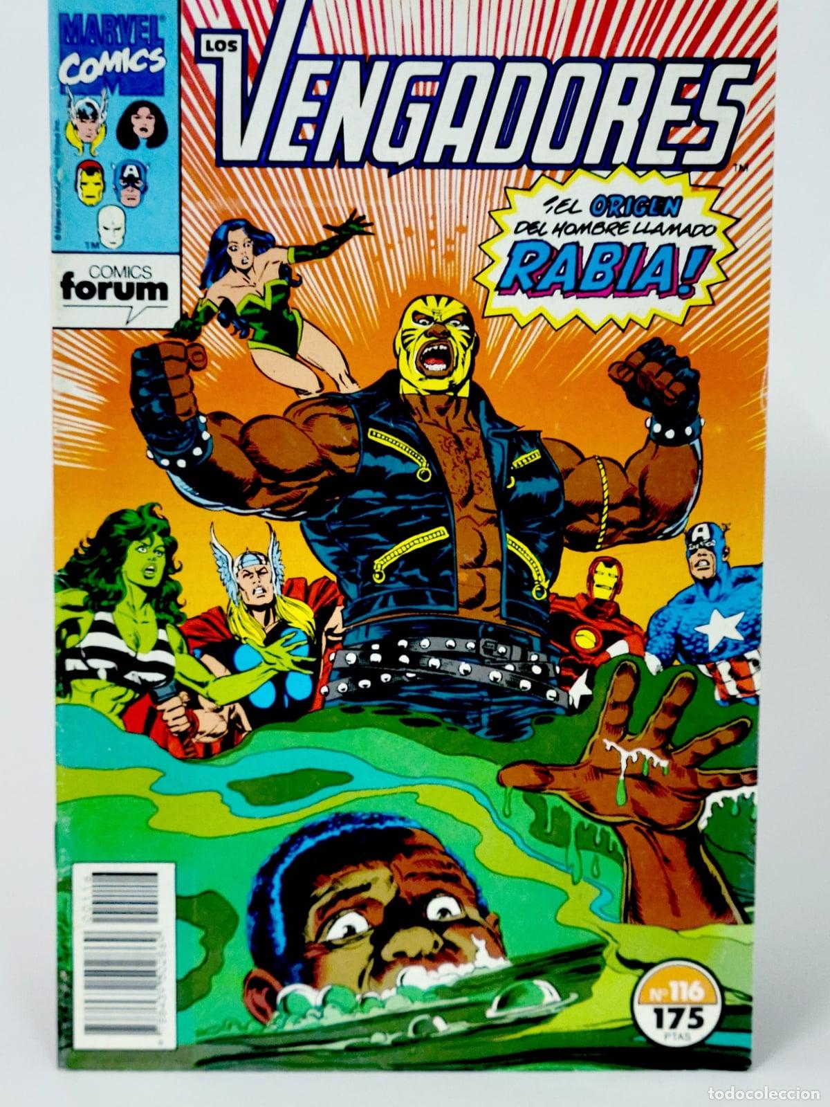 C&oacute;mics: C&Oacute;MIC LOS VENGADORES 116 EL ORIGEN DEL HOMBRE LLAMADO RABIA VOL.1 FORUM MARVEL VOLUMEN DE KIOSCO