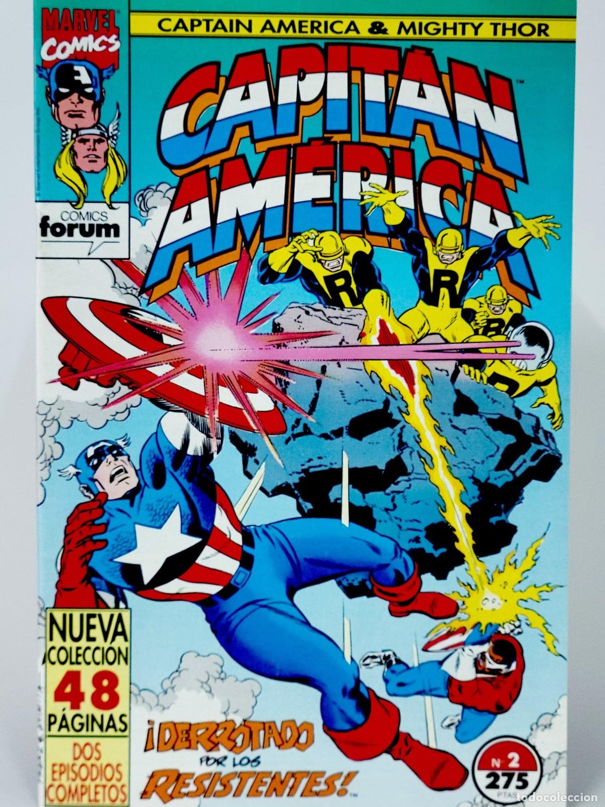 C&oacute;mics: C&Oacute;MIC CAPIT&Aacute;N AM&Eacute;RICA 2 &iexcl;DERROTADO POR LOS RESISTENTES! VOL.2 FORUM MARVEL VOLUMEN DE KIOSCO