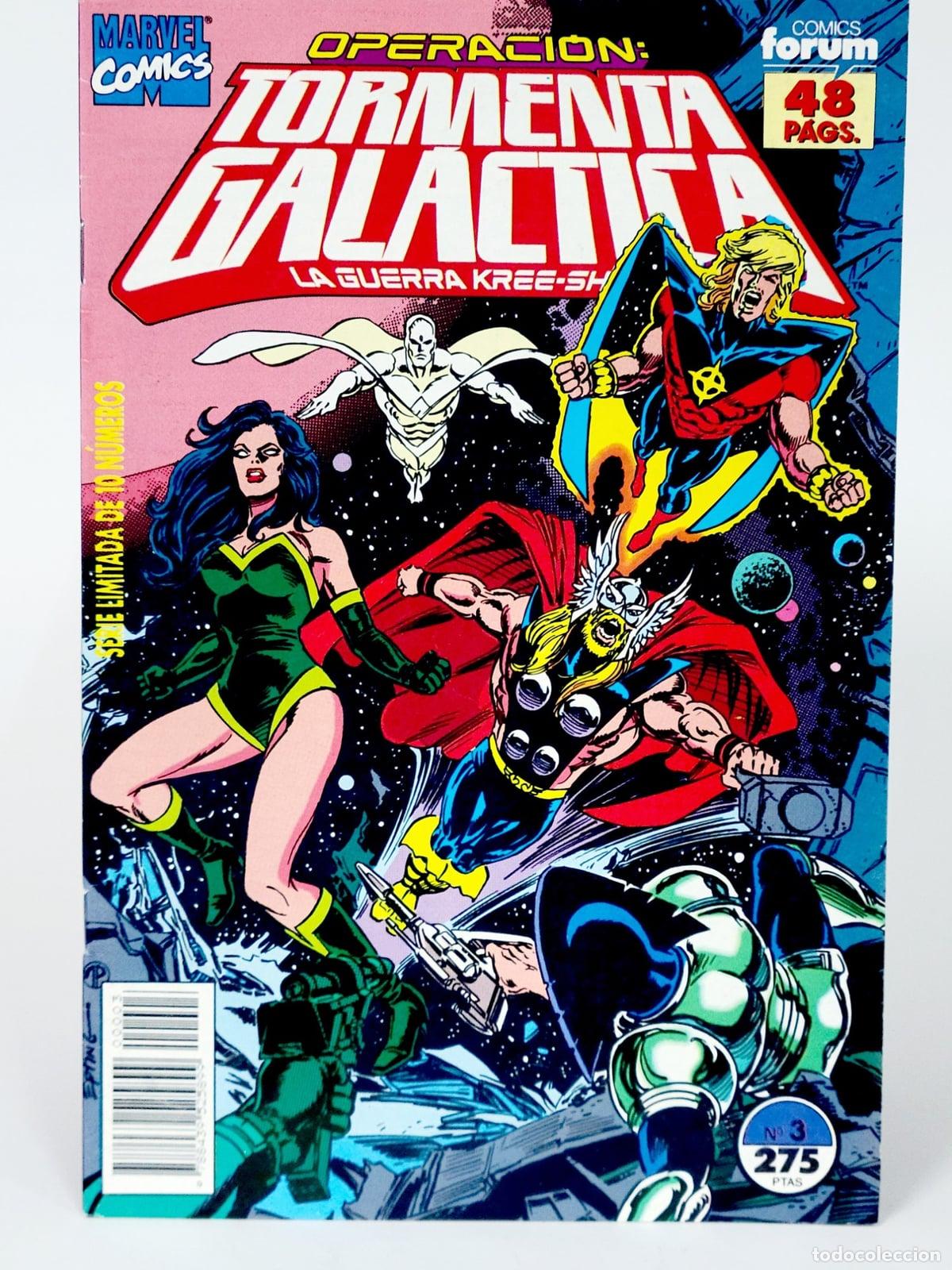 C&oacute;mics: C&Oacute;MIC OPERACI&Oacute;N TORMENTA GAL&Aacute;CTICA 3 LA GUERRA KREE-SHI'AR FORUM MARVEL EXCELENTE ESTADO
