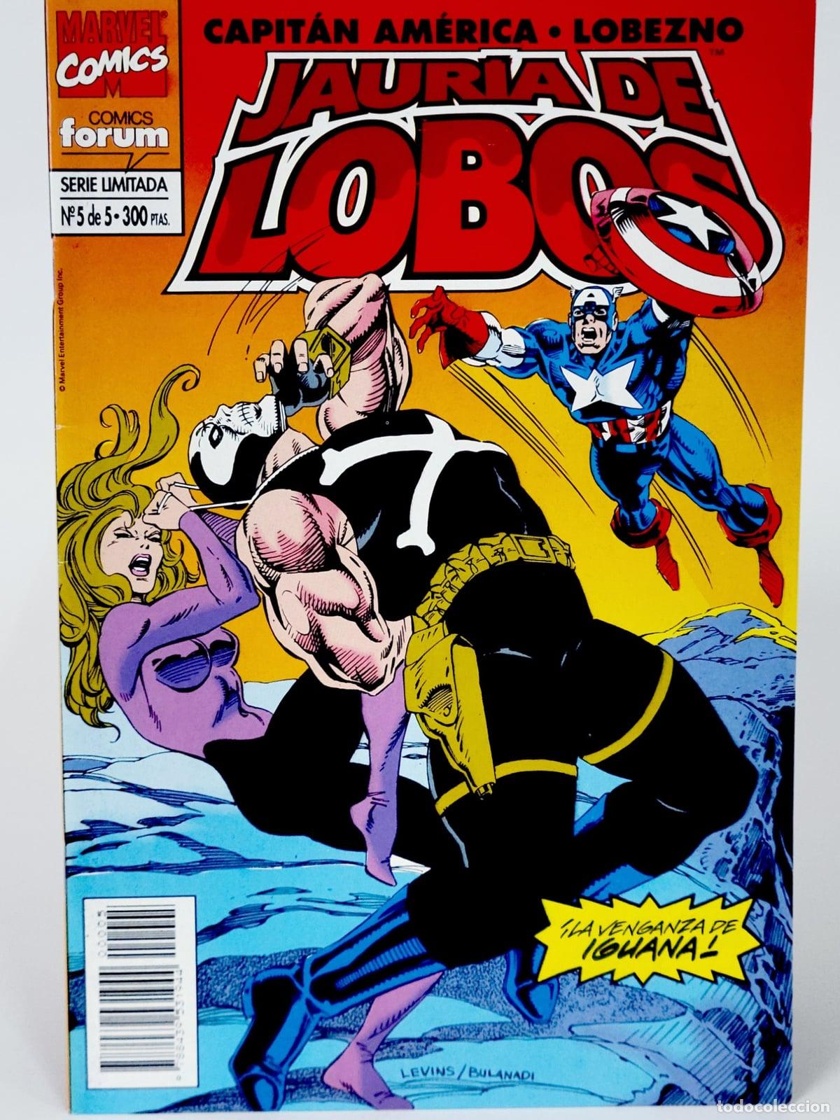 C&oacute;mics: C&Oacute;MIC CAPIT&Aacute;N AM&Eacute;RICA Y LOBEZNO 5 JAUR&Iacute;A DE LOBOS FORUM MARVEL EXCELENTE ESTADO