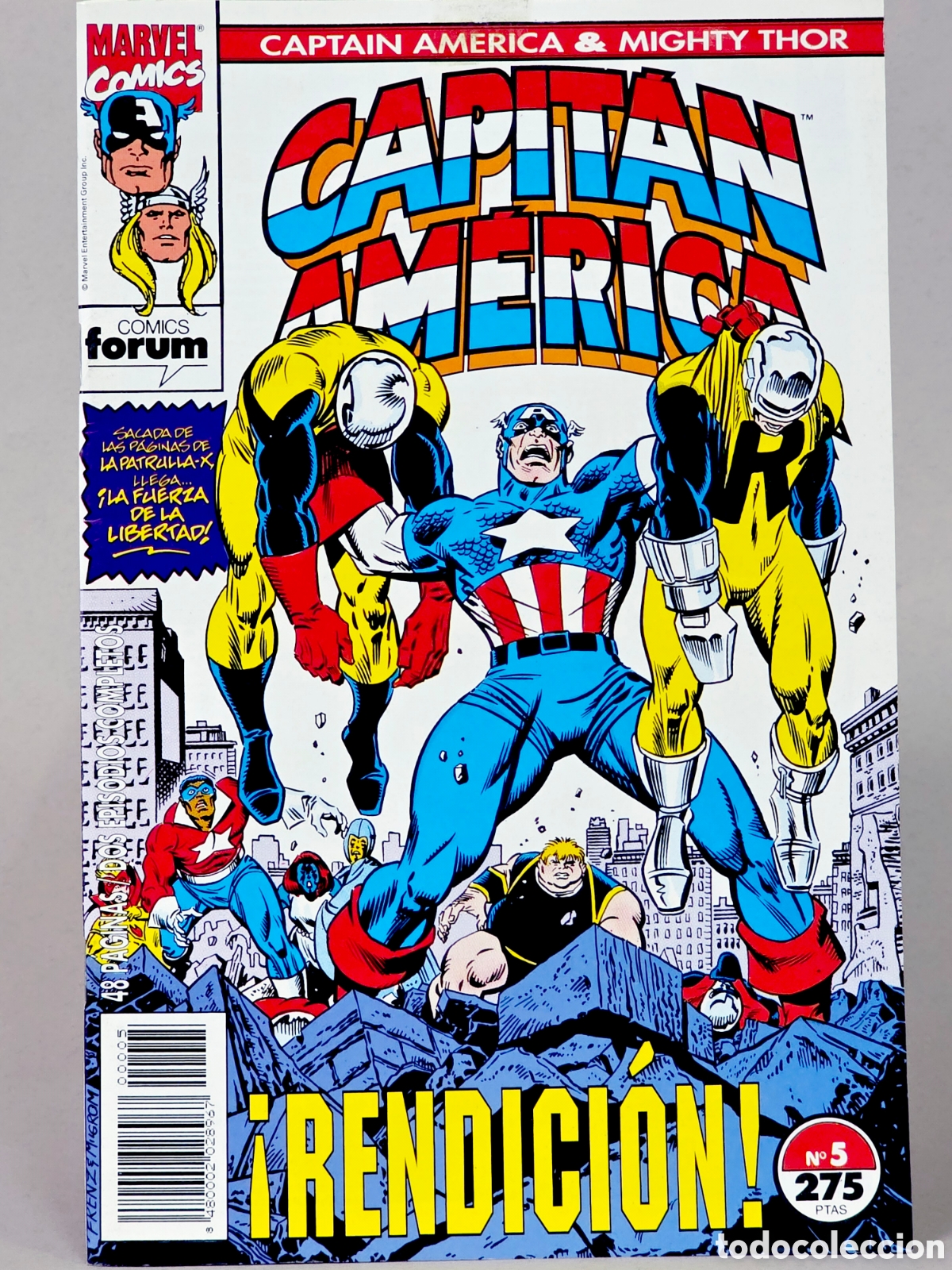 C&oacute;mics: C&Oacute;MIC CAPIT&Aacute;N AM&Eacute;RICA 5 &iexcl;RENDICI&Oacute;N! VOL.2 FORUM MARVEL VOLUMEN EXCELENTE ESTADO