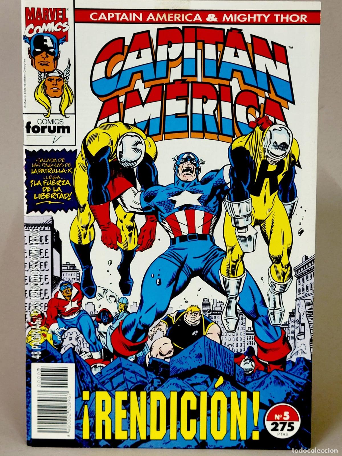C&oacute;mics: C&Oacute;MIC CAPIT&Aacute;N AM&Eacute;RICA 5 &iexcl;RENDICI&Oacute;N! VOL.2 FORUM MARVEL VOLUMEN EXCELENTE ESTADO