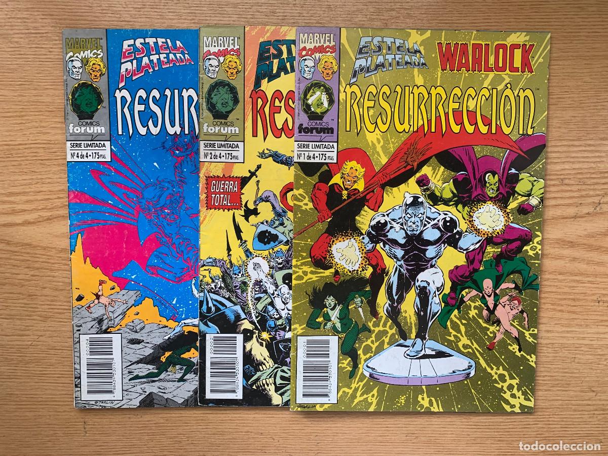 C&oacute;mics: Estela Plateada / Warlock: Resurrecci&oacute;n n&ordm; 1, 2 y 4 - Silver Surfer Falta n&ordm; 3 para estar completa