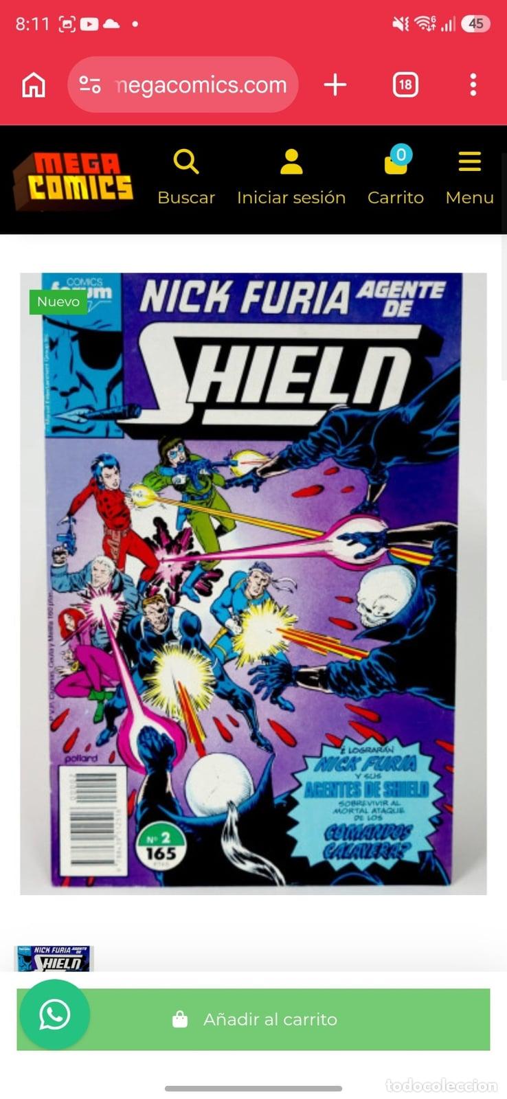 C&oacute;mics: C&Oacute;MIC NICK FURIA 2 VOL.1 FORUM GRAPA MARVEL VOLUMEN EXCELENTE ESTADO