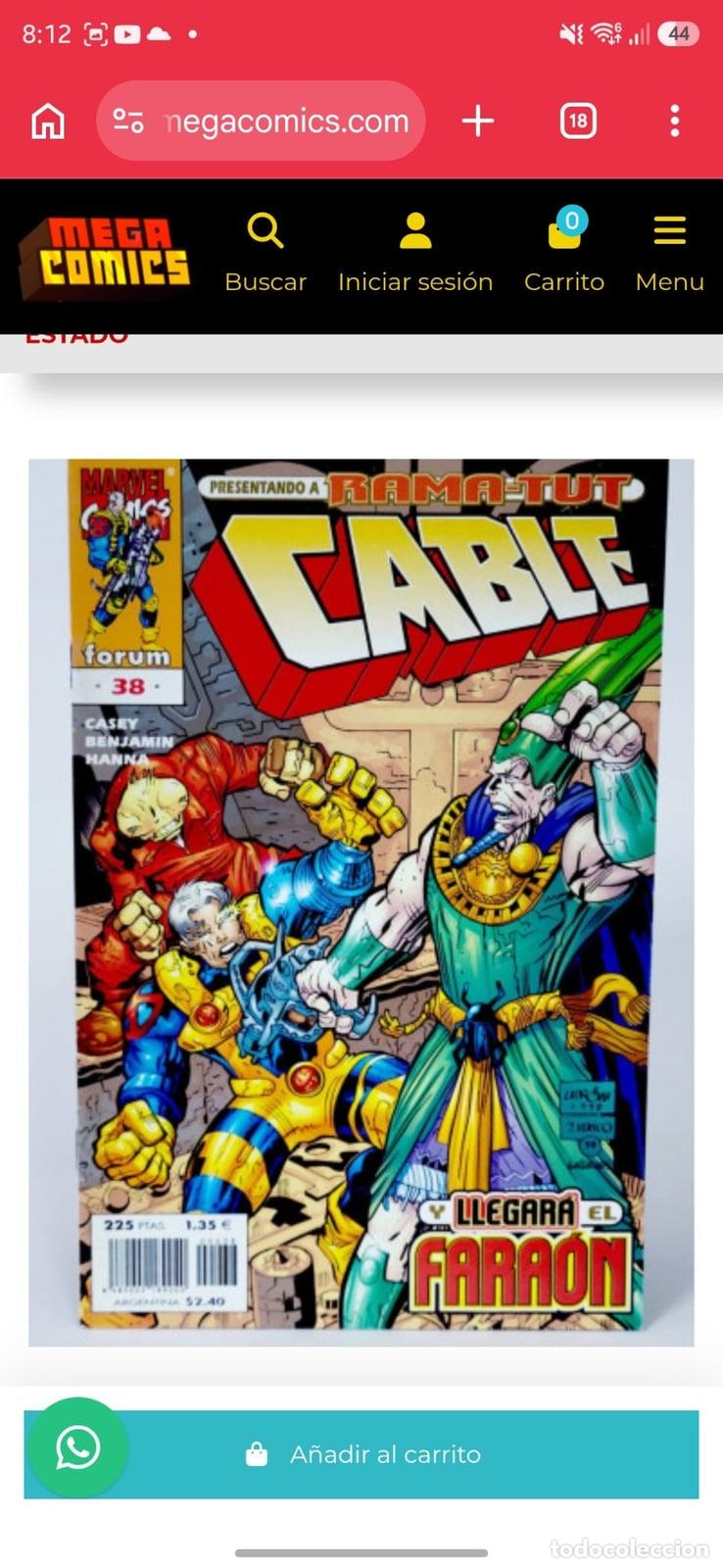 C&oacute;mics: C&Oacute;MIC CABLE 38 Y LLEGAR&Aacute; EL FARA&Oacute;N VOL.2 FORUM TACO MARVEL VOLUMEN EXCELENTE ESTADO