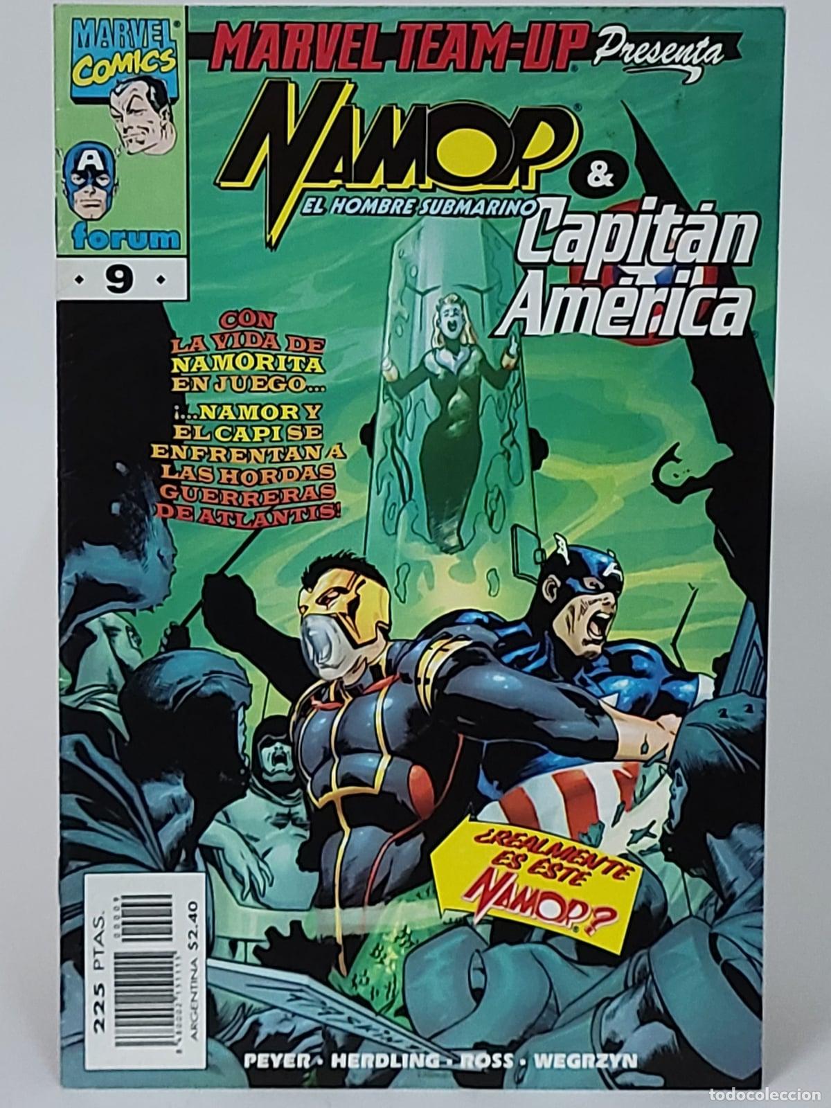 C&oacute;mics: C&Oacute;MIC MARVEL TEAM-UP 9 NAMOR & CAPIT&Aacute;N AM&Eacute;RICA FORUM GRAPA EXCELENTE ESTADO