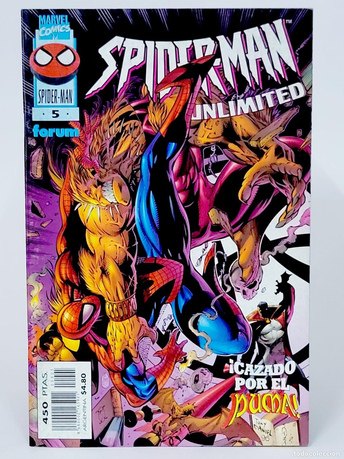 C&oacute;mics: C&Oacute;MIC SPIDERMAN UNLIMITED 5 CAZADO POR EL PUMA FORUM GRAPA MARVEL EXCELENTE ESTADO