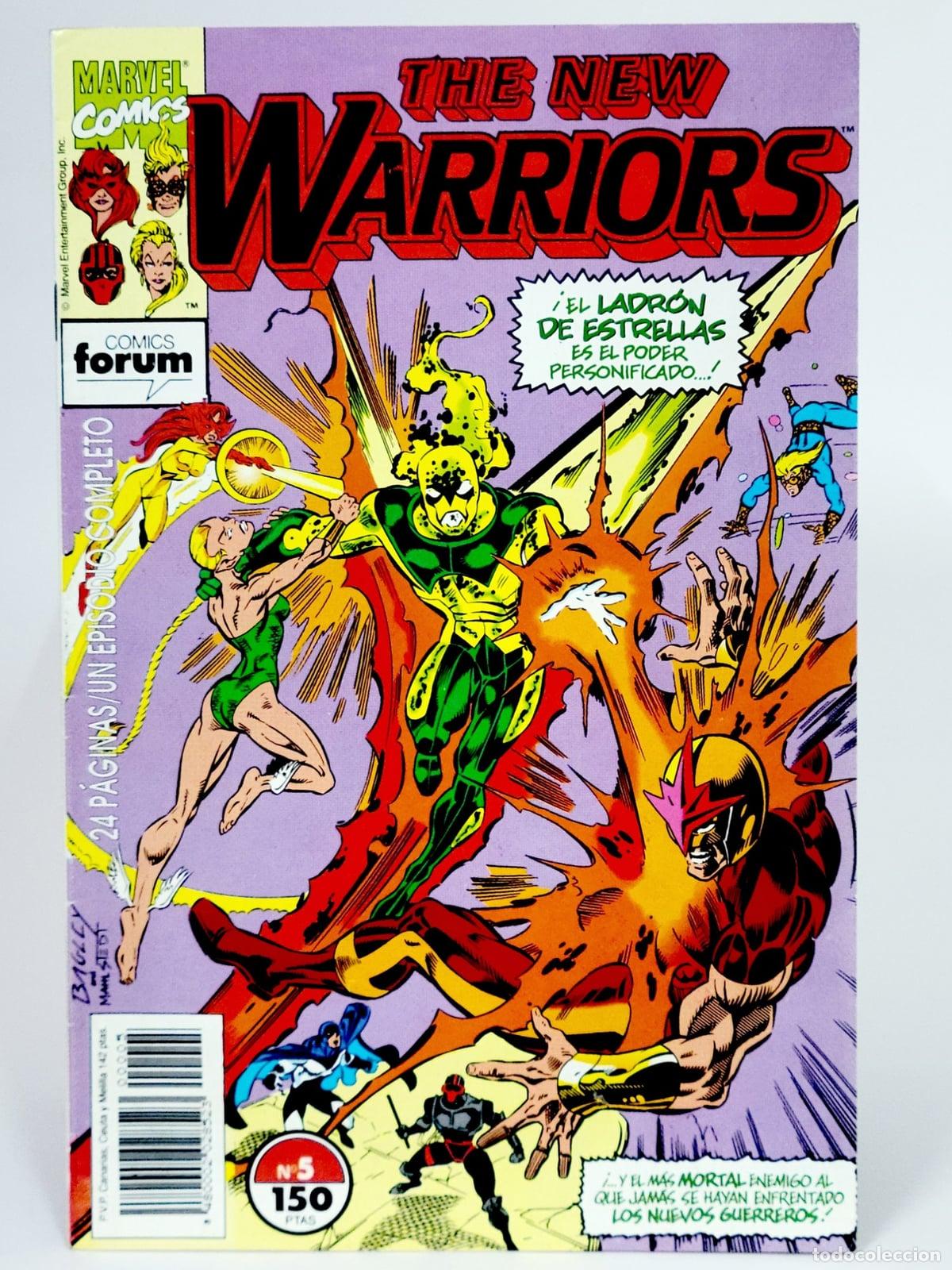 C&oacute;mics: C&Oacute;MIC THE NEW WARRIORS 5 EL HOMBRE QUE ROB&Oacute; EL MA&Ntilde;ANA VOL.1 FORUM MARVEL VOLUMEN EXCELENTE ESTADO