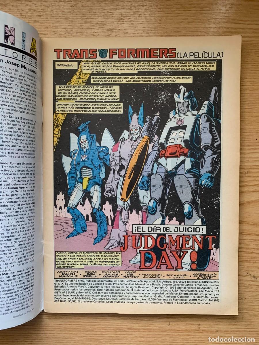C&oacute;mics: Transformers n&ordm; 69 - &Uacute;ltimo N&uacute;mero en Excelente Estado R3 - Foto 2