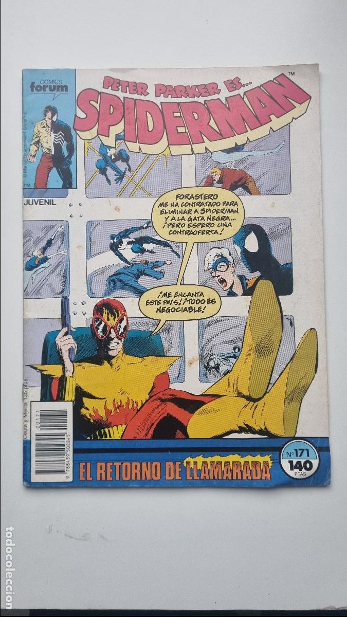 C&oacute;mics: Peter Parker es... SPIDERMAN n&ordm; 171 - El retorno de LLAMARADA