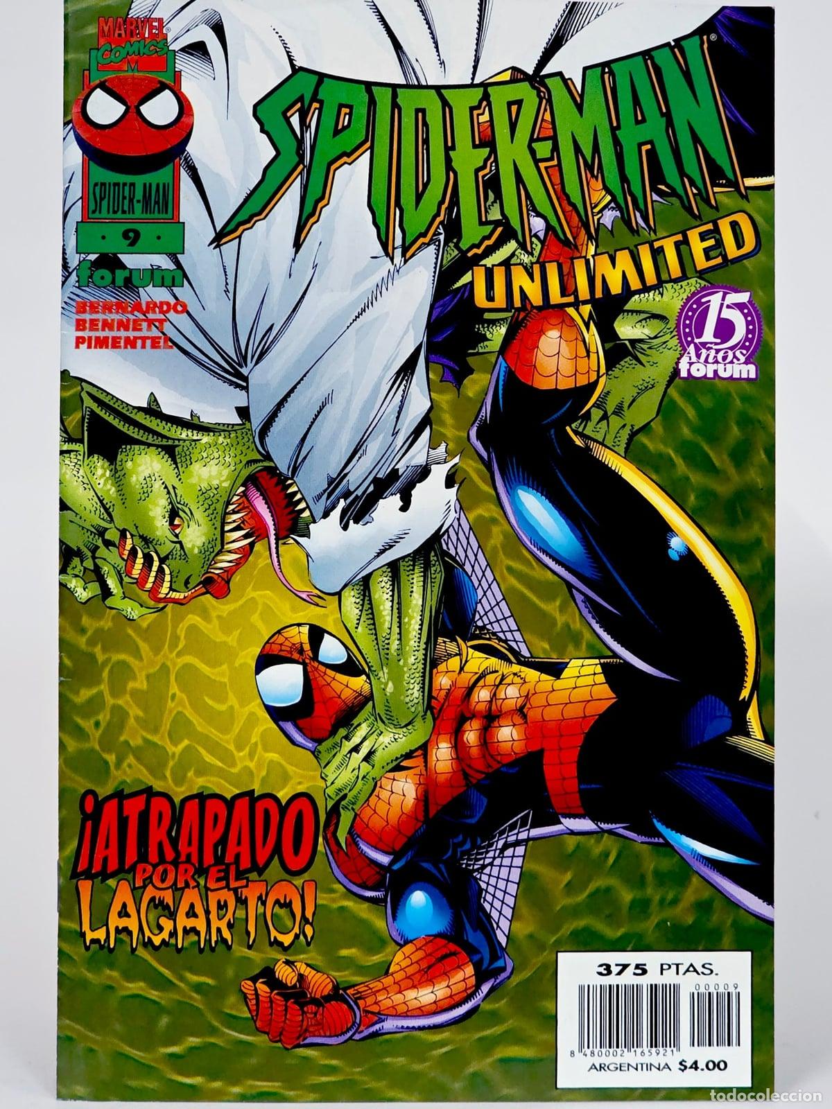 C&oacute;mics: C&Oacute;MIC SPIDERMAN UNLIMITED 9 &iexcl;ATRAPADO POR EL LAGARTO! FORUM GRAPA MARVEL EXCELENTE ESTADO