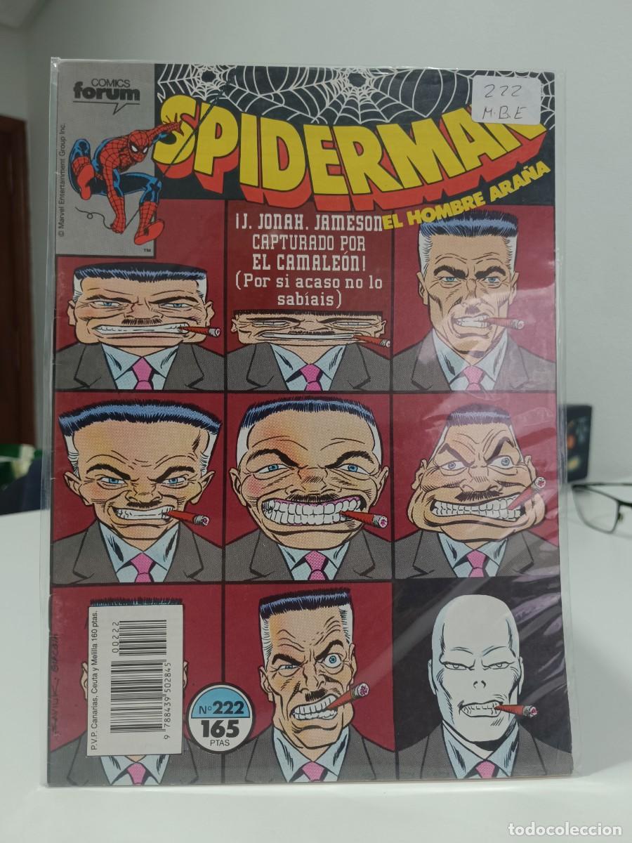 C&oacute;mics: SPIDERMAN NUMERO 222 MARVEL - FORUM MUY BUEN ESTADO - LA PEGATINA ESTA EN LA FUNDA