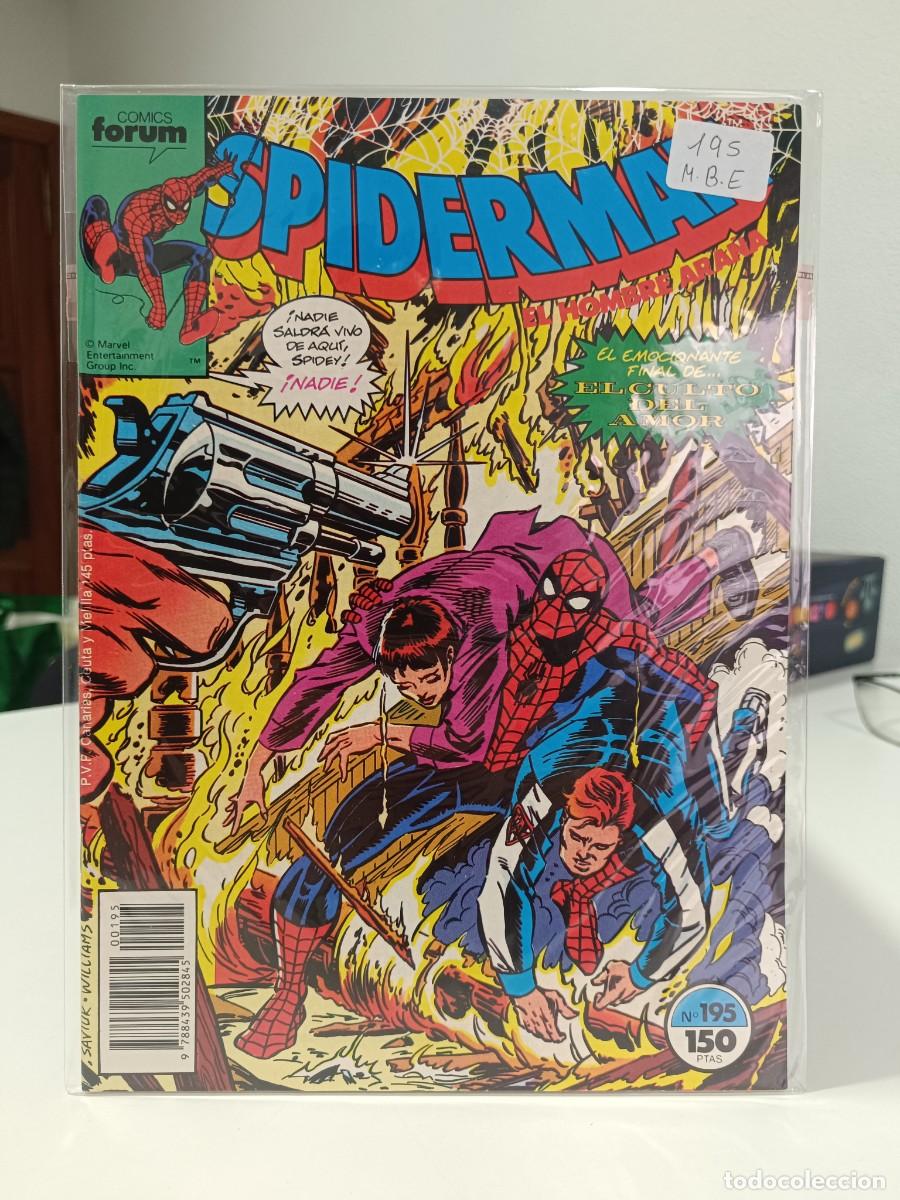 C&oacute;mics: SPIDERMAN NUMERO 195 MARVEL - FORUM MUY BUEN ESTADO - LA PEGATINA ESTA EN LA FUNDA