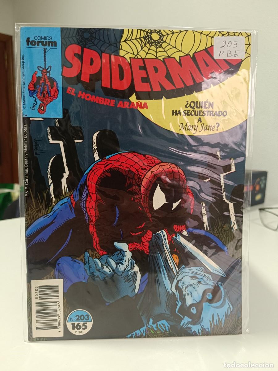 C&oacute;mics: SPIDERMAN NUMERO 203 MARVEL - FORUM MUY BUEN ESTADO - LA PEGATINA ESTA EN LA FUNDA