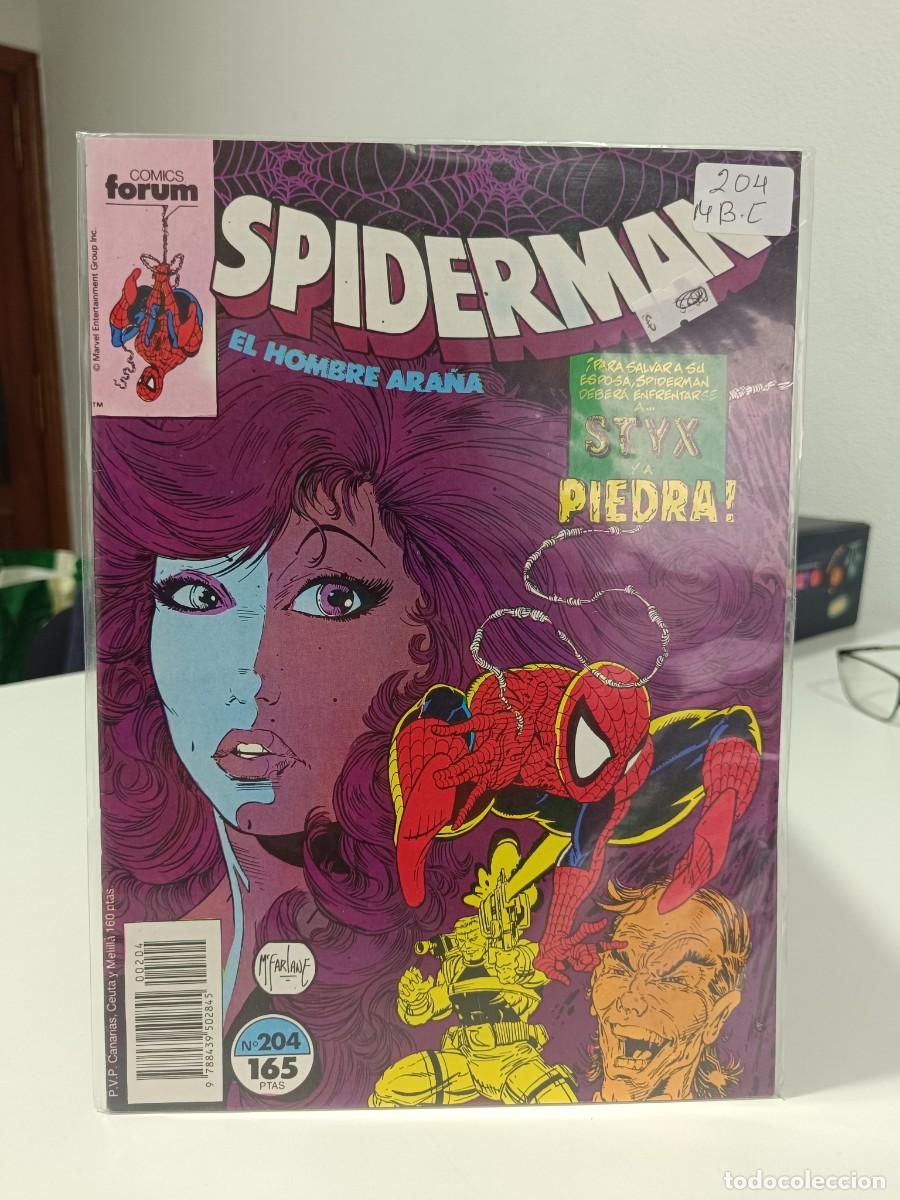 C&oacute;mics: SPIDERMAN NUMERO 204 MARVEL - FORUM MUY BUEN ESTADO - LA PEGATINA ESTA EN LA FUNDA