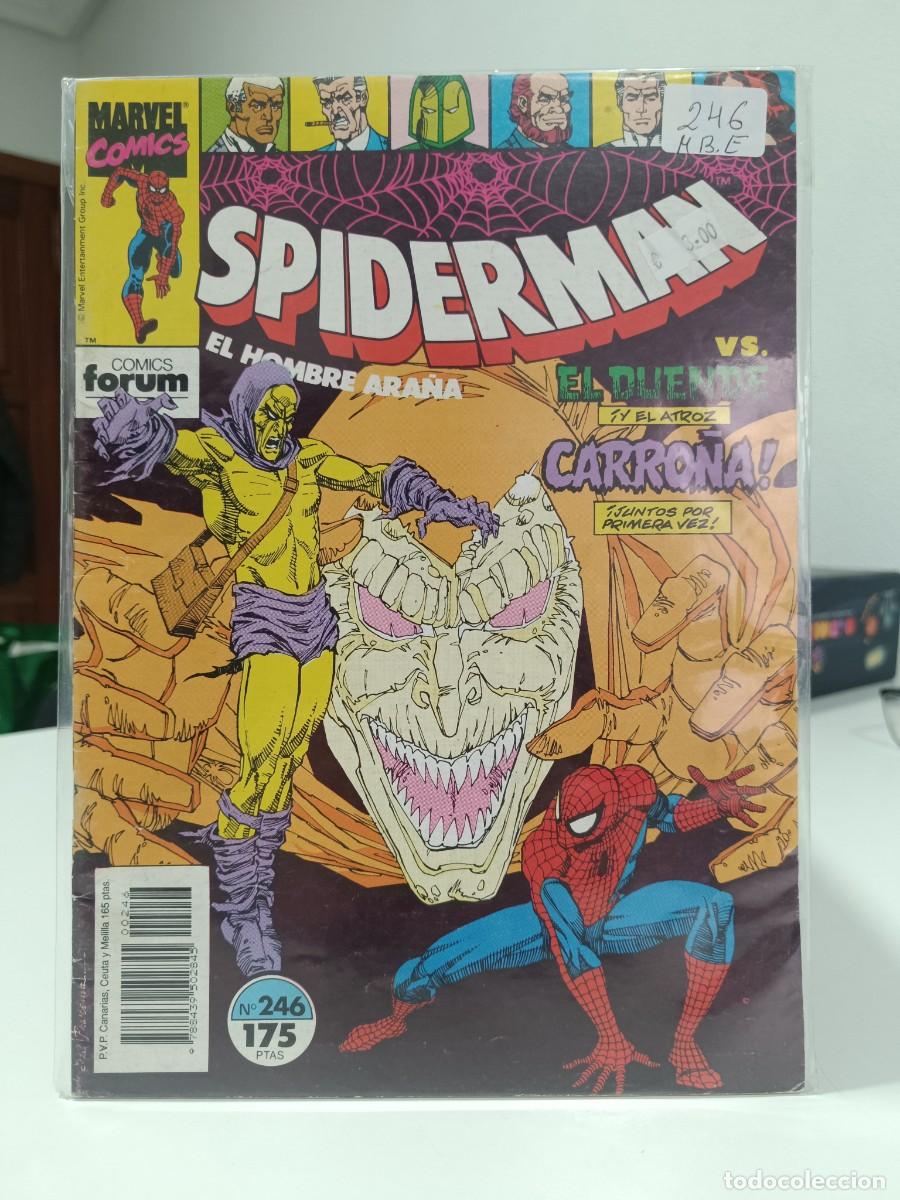 C&oacute;mics: SPIDERMAN NUMERO 246 MARVEL - FORUM MUY BUEN ESTADO - LA PEGATINA ESTA EN LA FUNDA