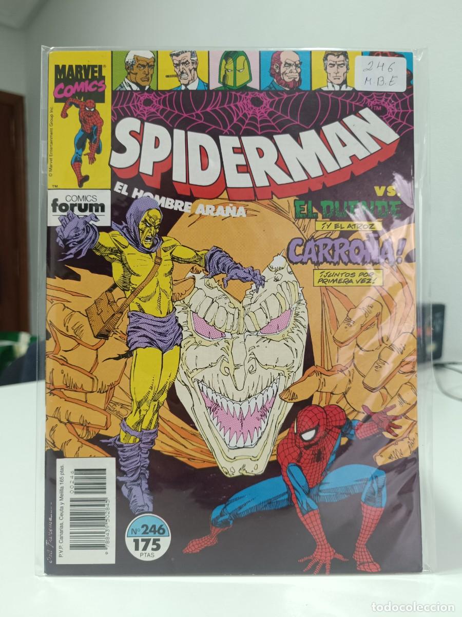 C&oacute;mics: SPIDERMAN NUMERO 246 MARVEL - FORUM MUY BUEN ESTADO - LA PEGATINA ESTA EN LA FUNDA