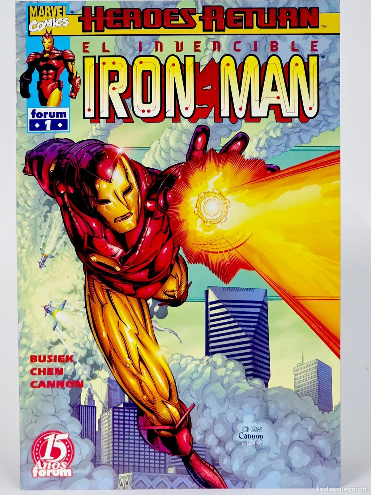 C&oacute;mics: COLECCI&Oacute;N COMPLETA H&Eacute;ROES RETURN EL INVENCIBLE IRON MAN C&Oacute;MICS FORUM MARVEL EXCELENTE ESTADO