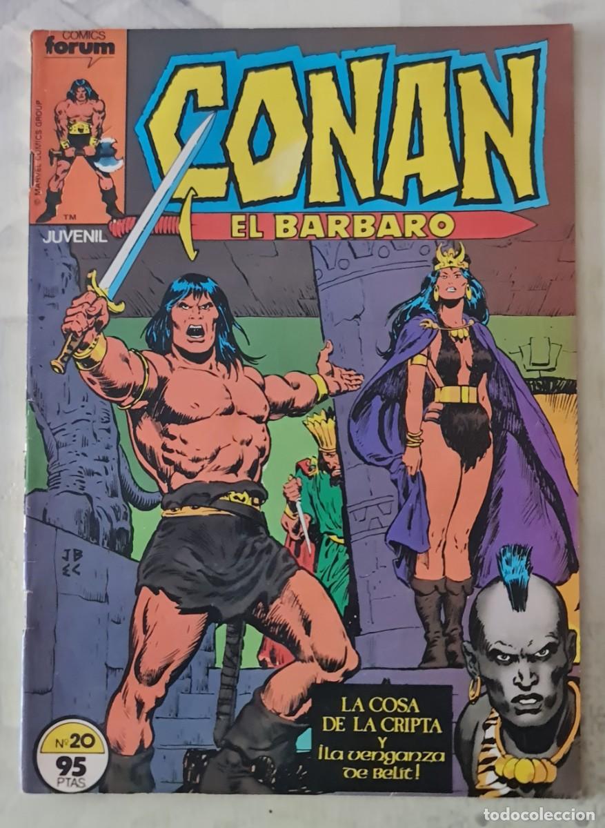 C&oacute;mics: CONAN EL BARBARO n&ordm; 20 de 213 de Roy Thomas y John Buscema. Procede de RETAPADO. Comics Forum 1983