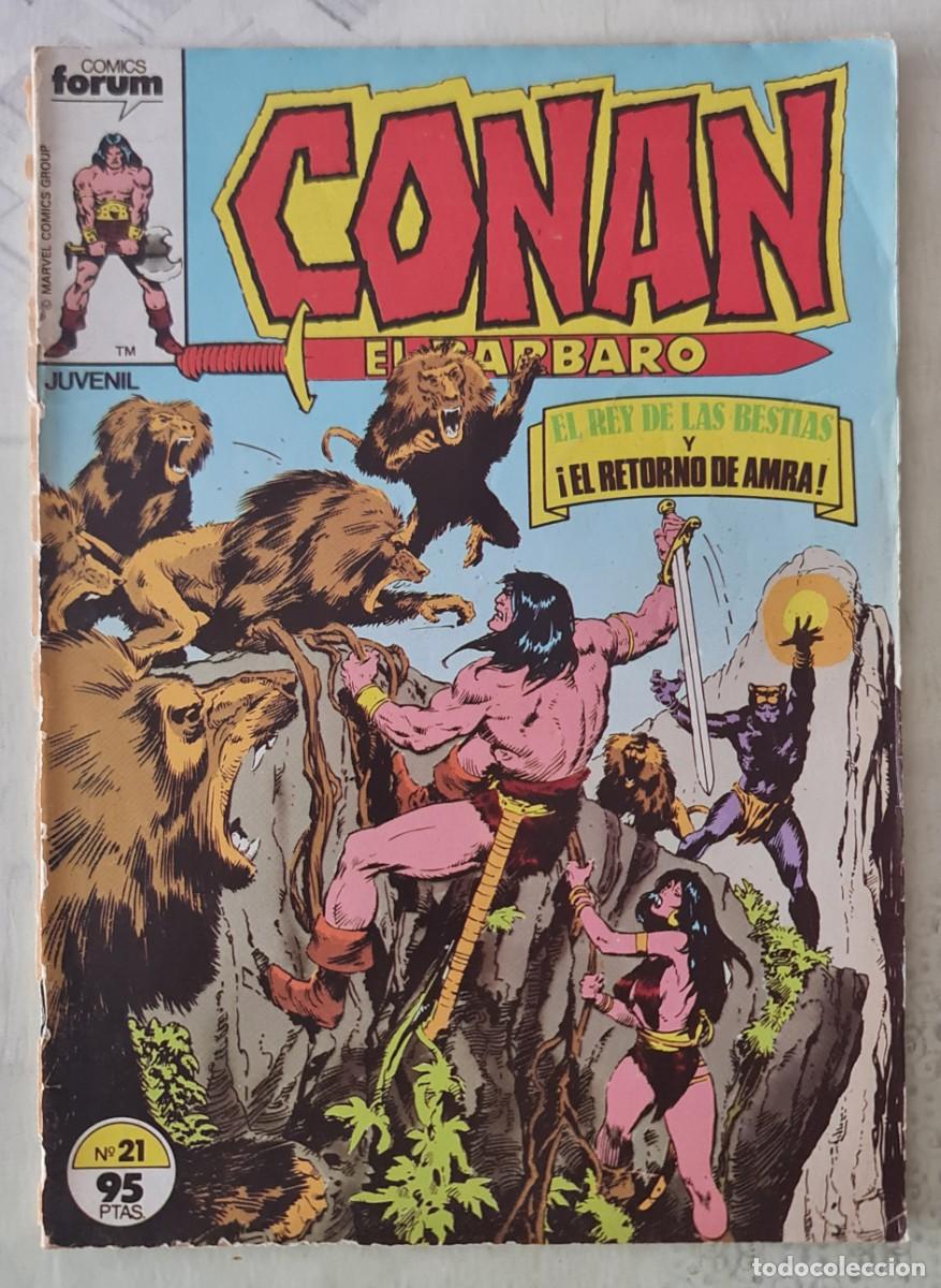 C&oacute;mics: CONAN EL BARBARO n&ordm; 21 de 213 de Roy Thomas y John Buscema. Comics Forum 1983