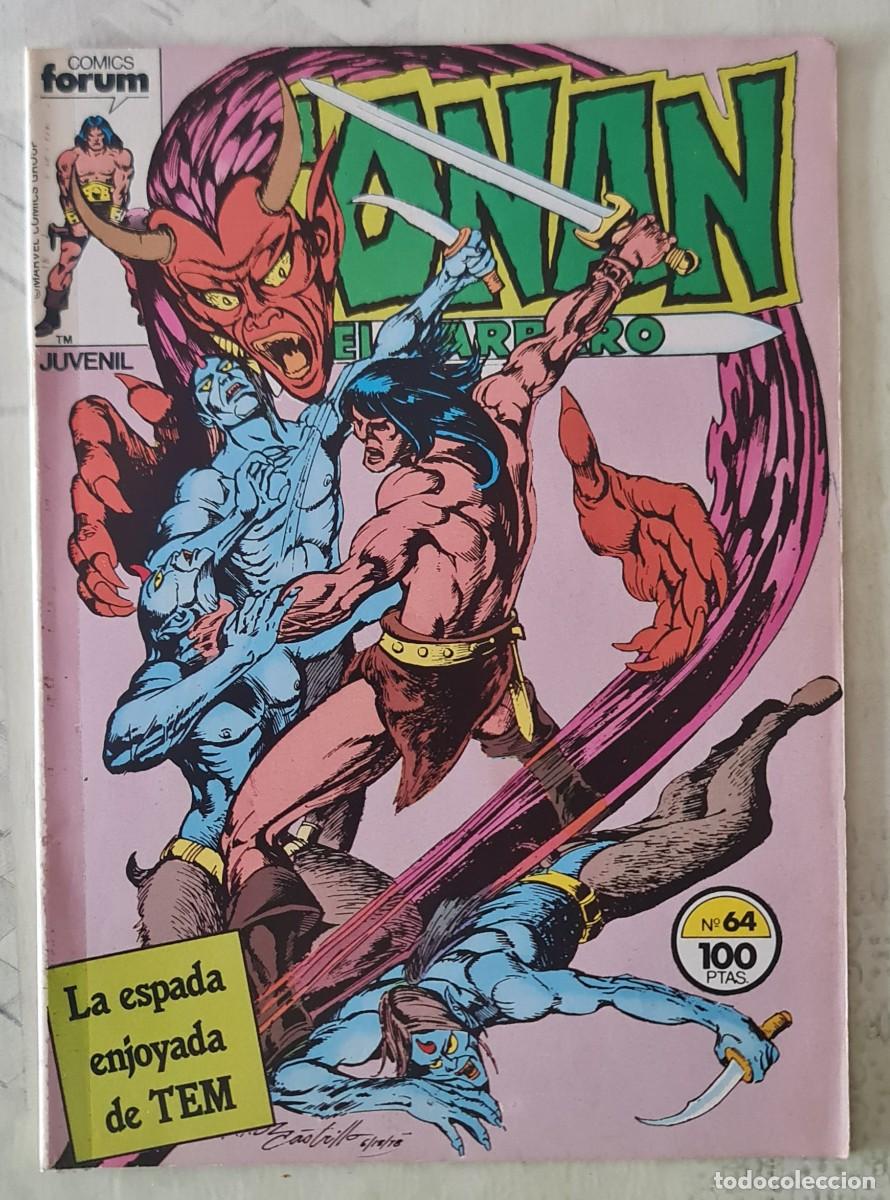 C&oacute;mics: CONAN EL BARBARO n&ordm; 64 de 213 de John Buscema. Procede de RETAPADO. Comics Forum 1985