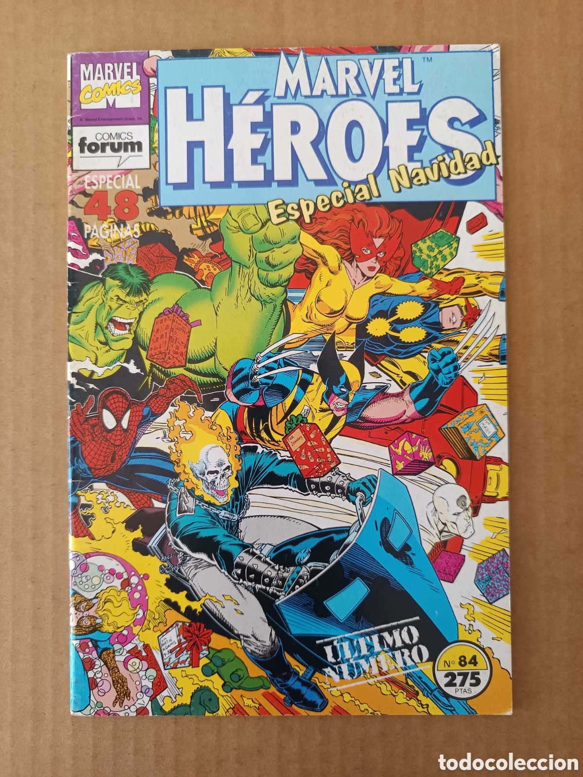 C&oacute;mics: Marvel H&eacute;roes Especial Navidad n&deg;84 (Forum, 1993). Por Larry Hama y Michael Golden. &Uacute;ltimo n&uacute;mero.