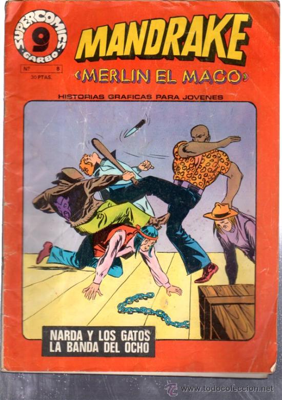 C&oacute;mics: TEBEO MANDRAKE, MERL&Iacute;N EL MACO, SUPERCOMIC, N&ordm; 8 - Foto 1