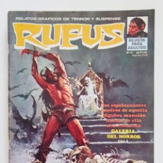 Fumetti: RUFUS Nº 21 - RELATOS GRAFICOS DE TERROR Y SUSPENSE - GARBO 1975 BUEN ESTADO. Lote 239926825