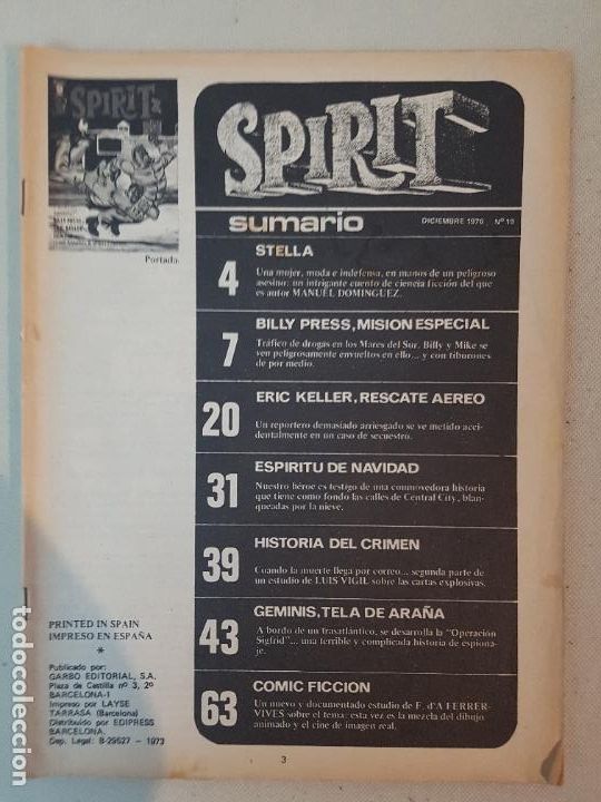 C&oacute;mics: SPIRIT 19 GARBO - Foto 1