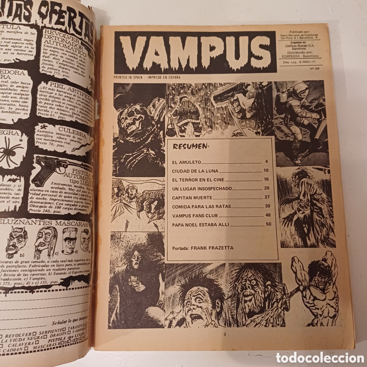 C&oacute;mics: Comic de terror VAMPUS Garbo editorial N&deg; 29 a&ntilde;o 70 - Foto 3