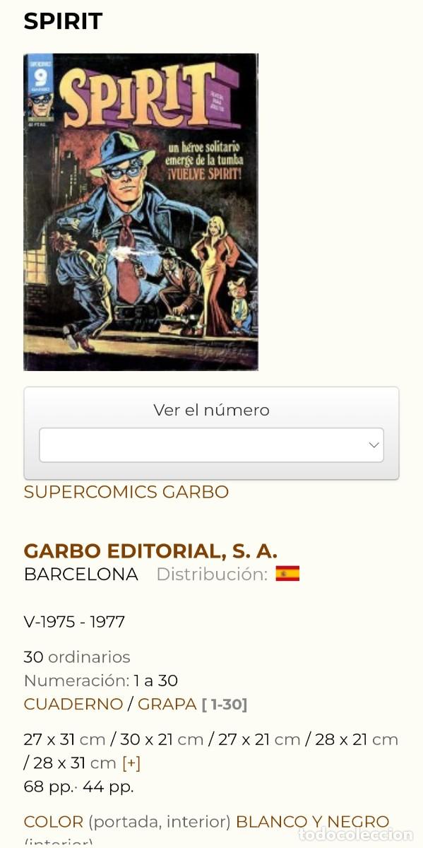 C&oacute;mics: LOTE COMICS SPIRIT [GARBO] - Foto 8