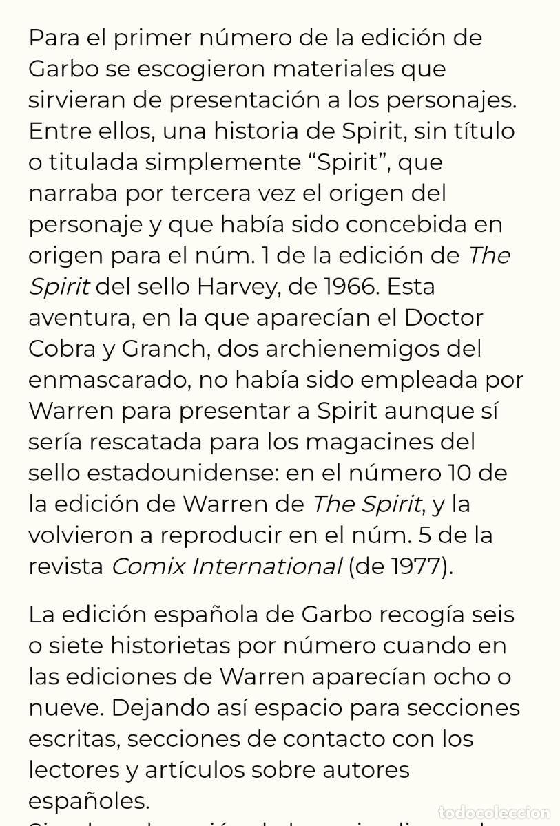 C&oacute;mics: LOTE COMICS SPIRIT [GARBO] - Foto 10